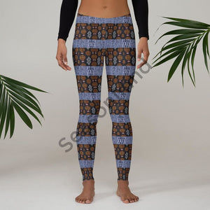 African (Cameroon) Ceremonial Design Legging Women Xs