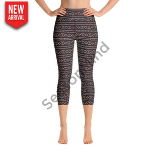 Bogolan Yoga Capri Leggings Xs