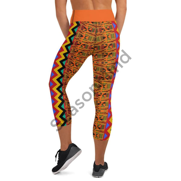 Cultural Kente Style Yoga Leggings