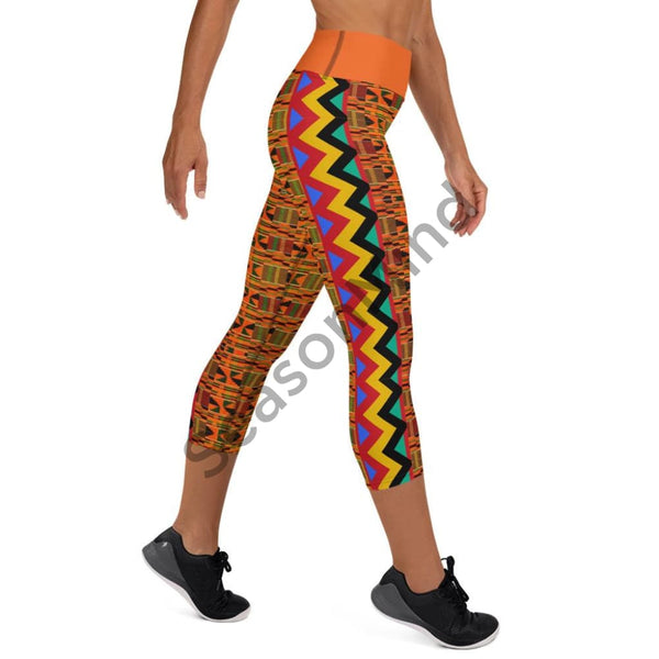 Cultural Kente Style Yoga Leggings