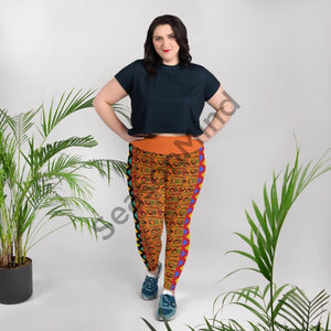 Cultural Plus Size Kente Style Leggings 2Xl