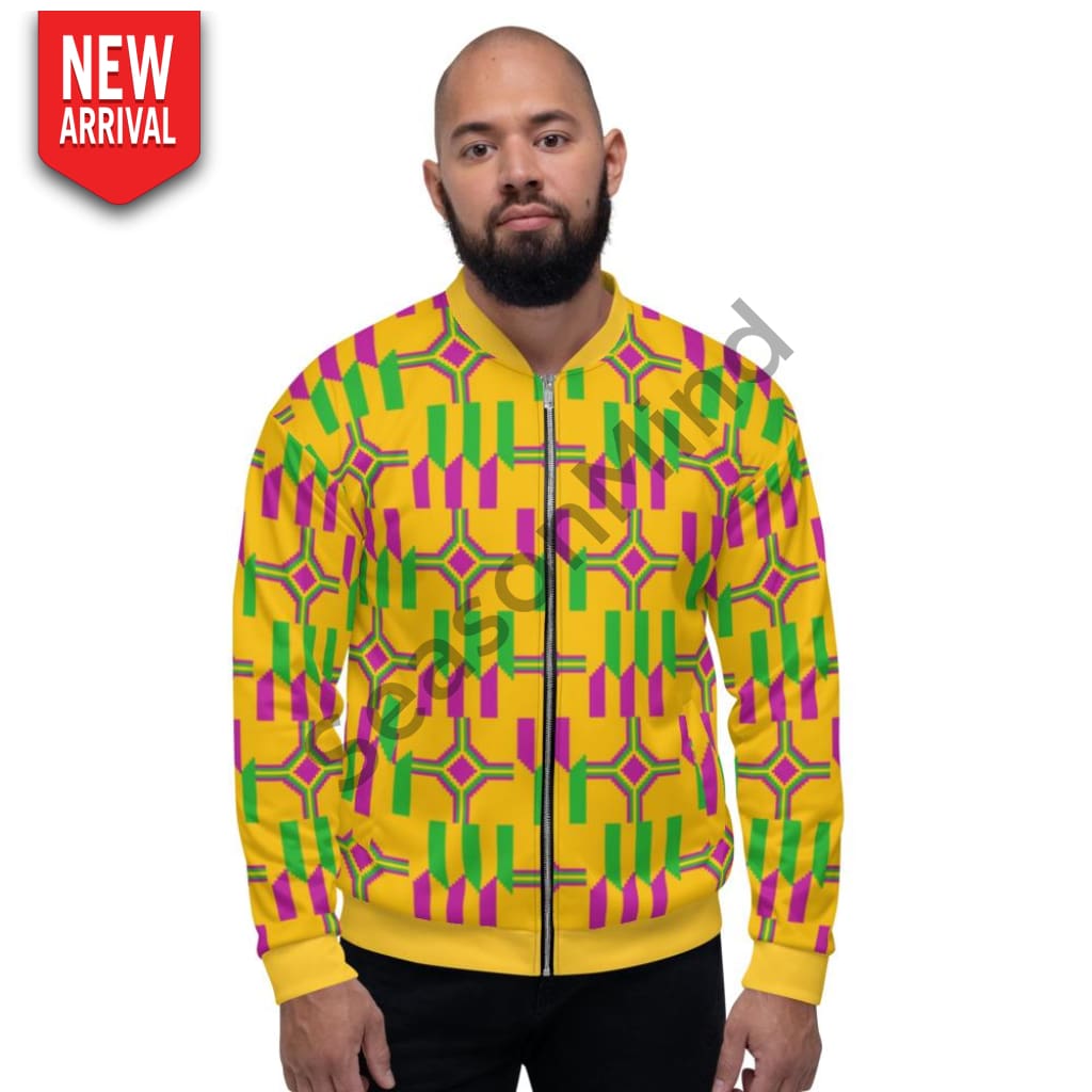 Kente Bomber Jacket Xs