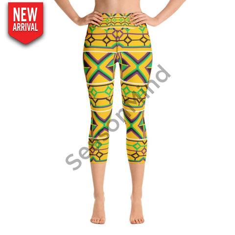 Kente Yoga Capri Legging Xs