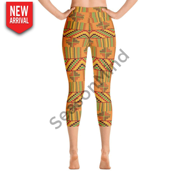 Kente Yoga Capri Leggings