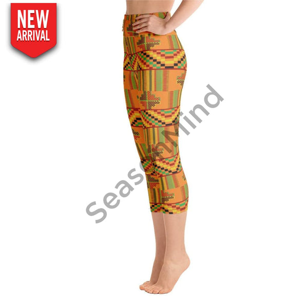 Kente Yoga Capri Leggings