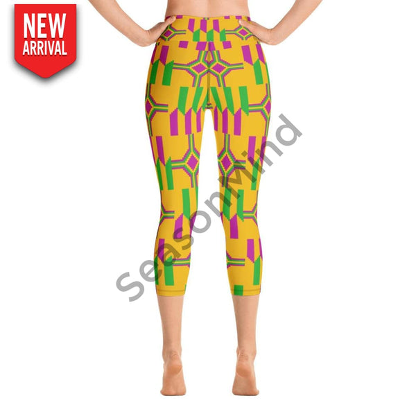 Kente Yoga Capri Leggings