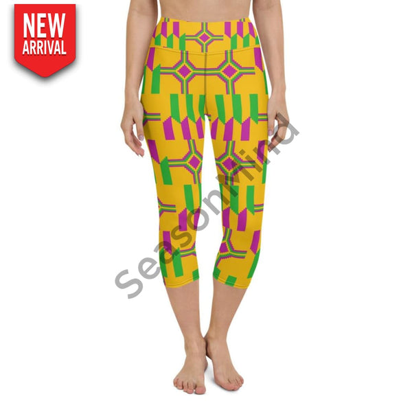 Kente Yoga Capri Leggings