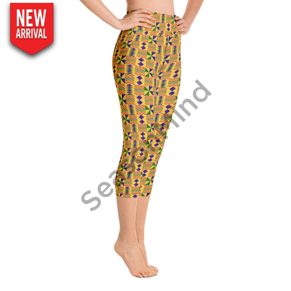 Kente Yoga Capri Leggings