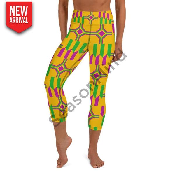 Kente Yoga Capri Leggings