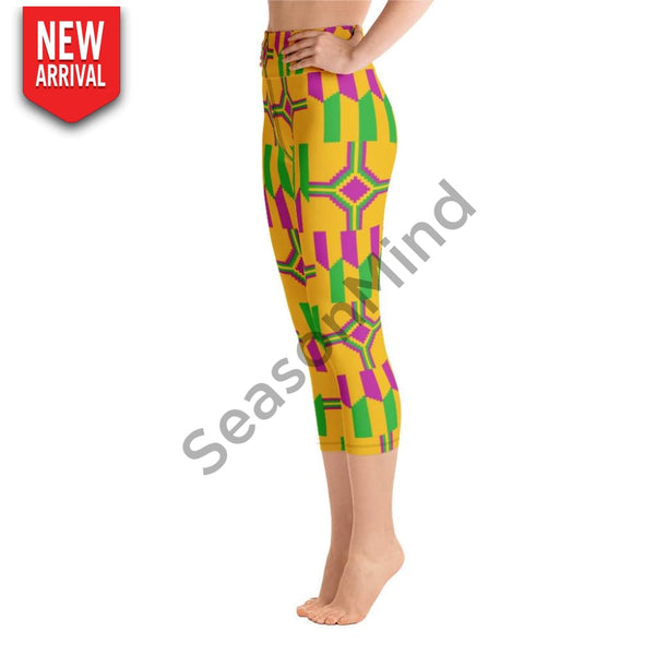 Kente Yoga Capri Leggings