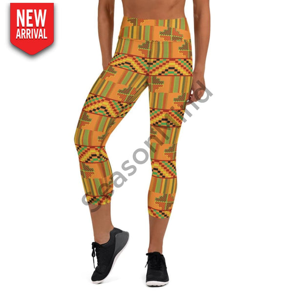 Kente Yoga Capri Leggings