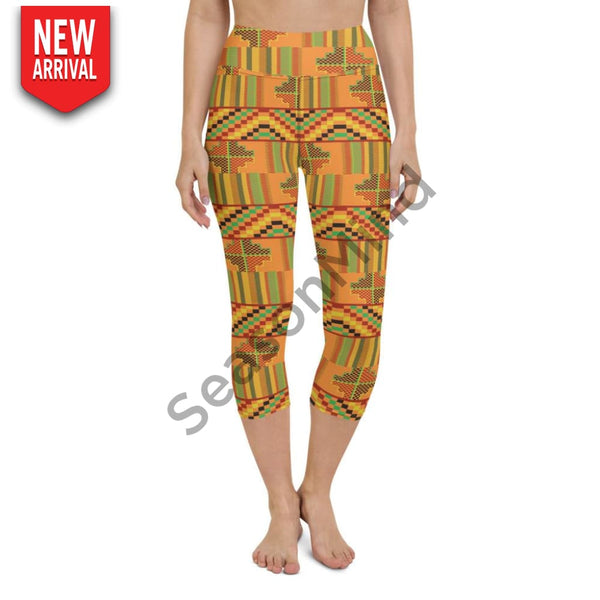 Kente Yoga Capri Leggings