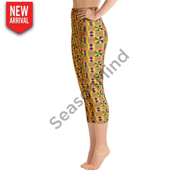 Kente Yoga Capri Leggings