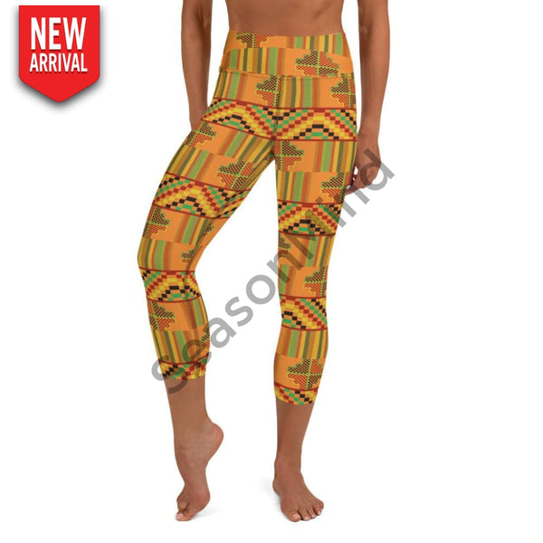 Kente Yoga Capri Leggings