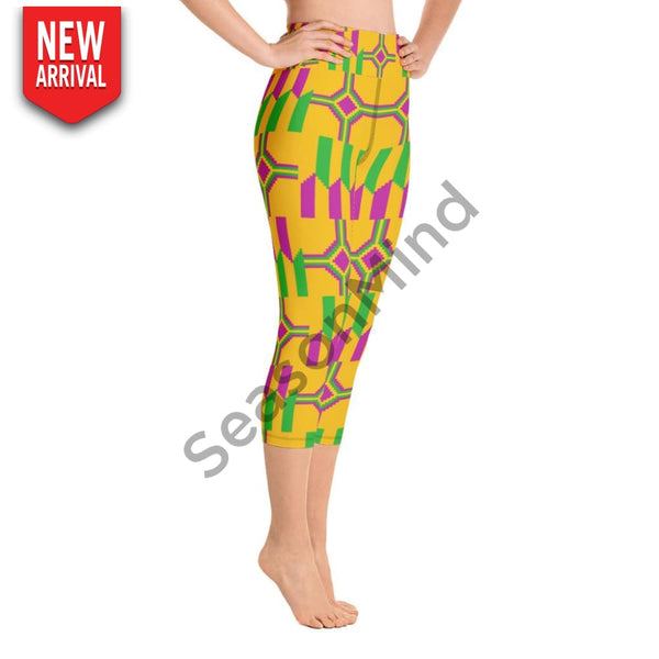 Kente Yoga Capri Leggings