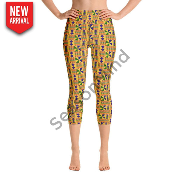 Kente Yoga Capri Leggings Xs