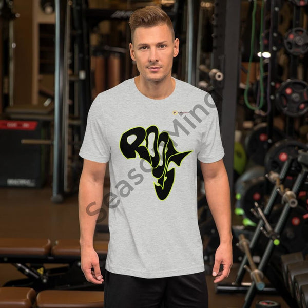 Roots T-Shirt (Black-Neon) Athletic Heather / S Male