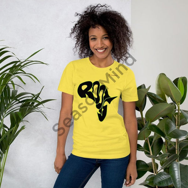 Roots T-Shirt (Black-Neon) Yellow / S Female