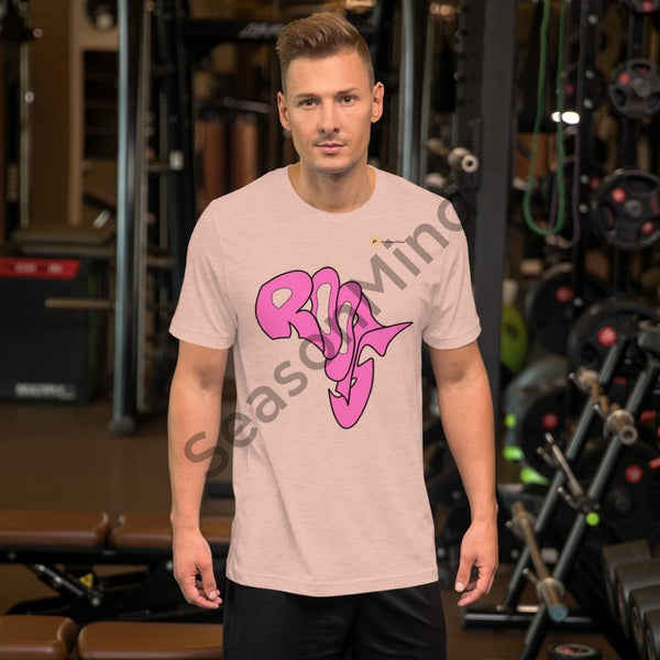 Roots T-Shirt (Hot Pink) Heather Prism Peach / Xs Male